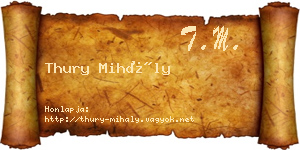 Thury Mihály névjegykártya