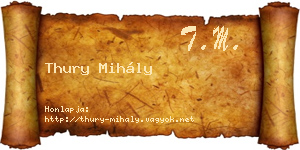 Thury Mihály névjegykártya