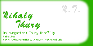 mihaly thury business card